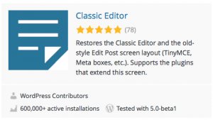 WordPress / Classic Editor