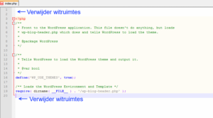 Verwijder witte ruimte in WP