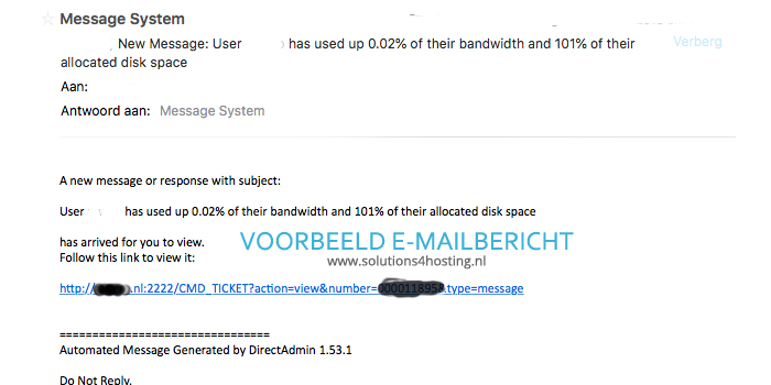 Geautomatiseerde systeembericht